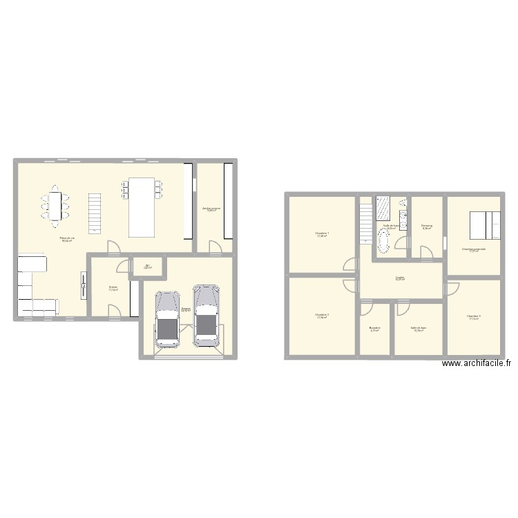 sadettin. Plan de 14 pièces et 277 m2