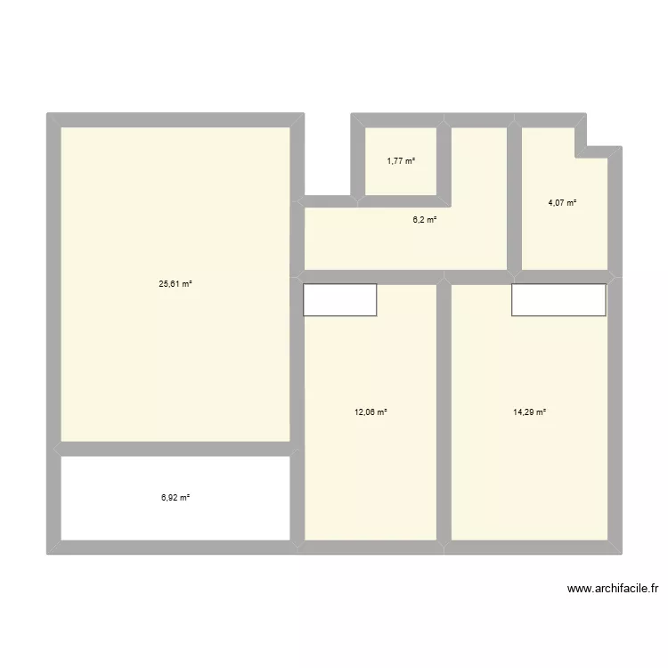 Appartement. Plan de 7  et 71 m²