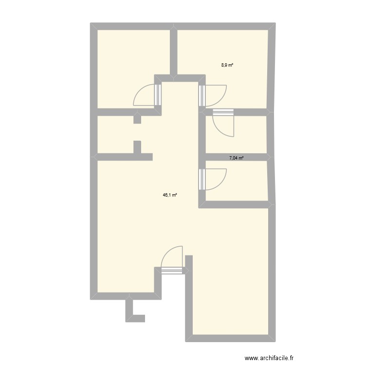 souda mohamed... Plan de 3 pièces et 62 m2