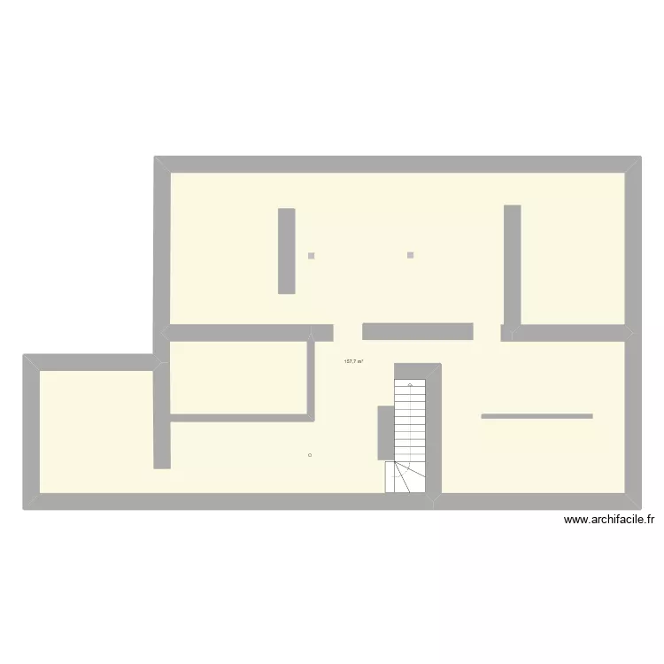 sous sol mikve. Plan de 1  et 158 m²