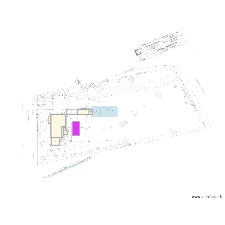 IMPLANTATION TESTbis. Plan de 9 pièces et 172 m2