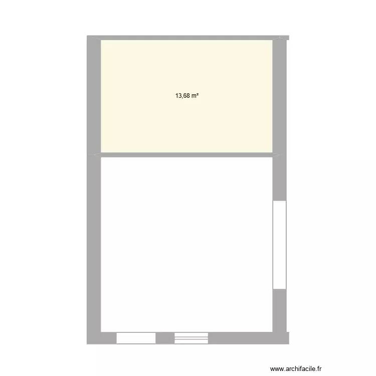 Salon/sejour. Plan de 1 Pièce et 14 m²