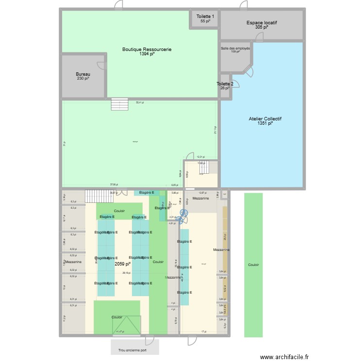 Ré-Utîles_Mat_aprèsMesures_modification. Plan de 13 pièces et 757 m2