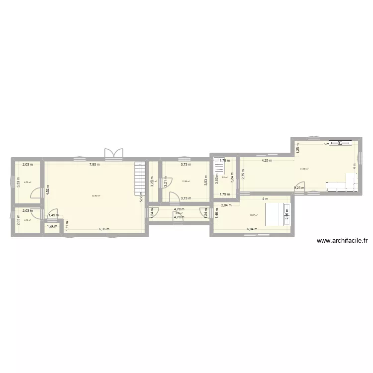 MAISON agrandissement. Plan de 11 et 152 m² MAISON agrandissement. Plan de 11 et 152 m²