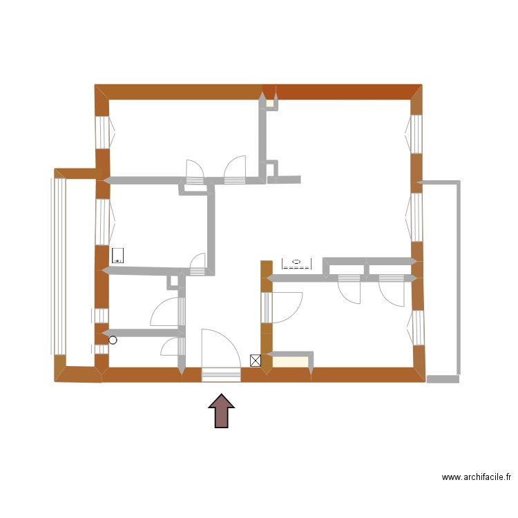 LES PINS. Plan de 9 pièces et 17 m2