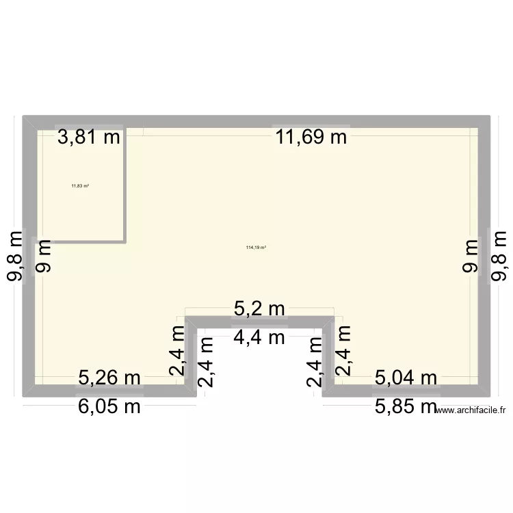 Maison. Plan de 2 et 139 m² Maison. Plan de 2 et 139 m²