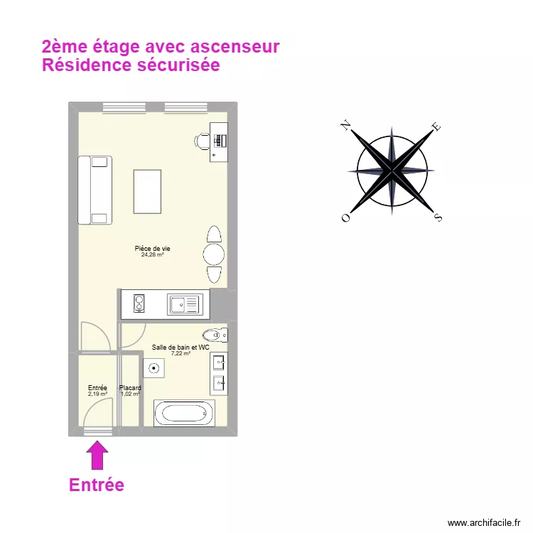 CLAUDEY DROUIN. Plan de 5  et 35 m²