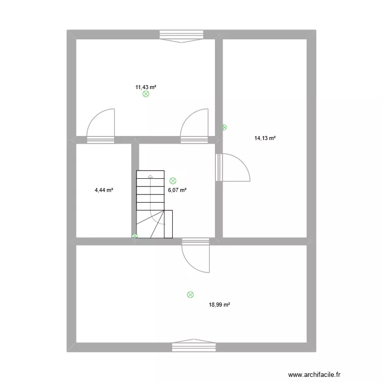 Bevilacqua Marino &eacute;tage 1. Plan de 5  et 55 m²