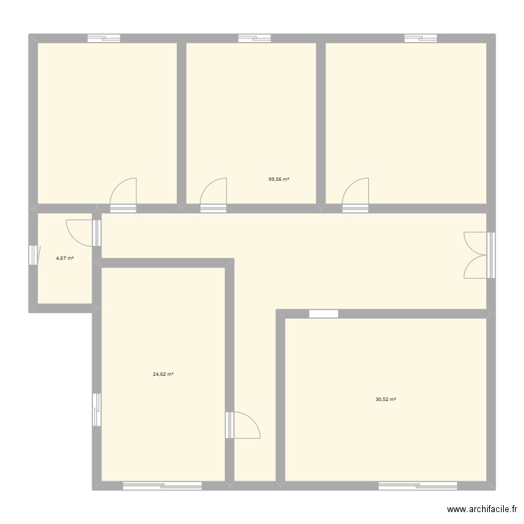 house. Plan de 4 pièces et 159 m2