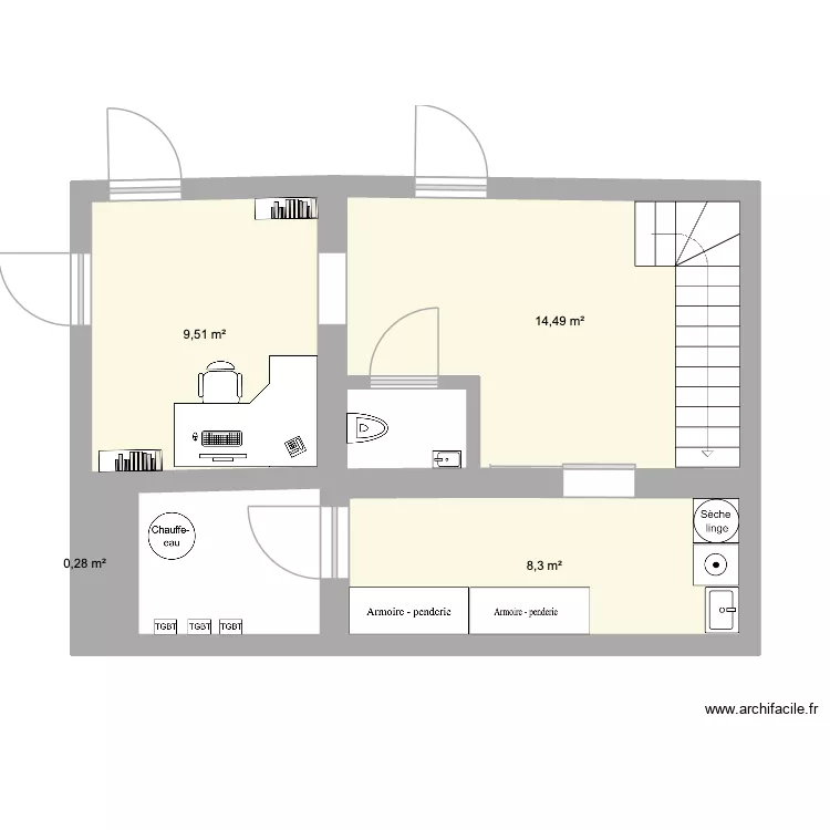 Section Barro V5. Plan de 