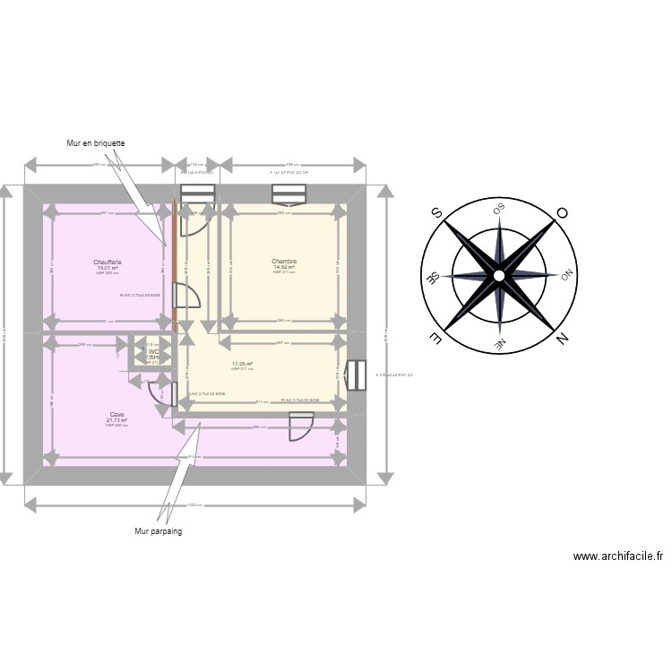 ML24002099 - VEYSSIERE . Plan de 19 pièces et 223 m2