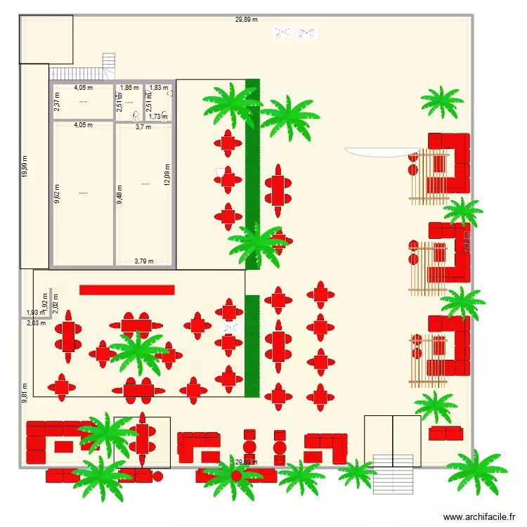 PP plan de base 2. Plan de 5  et 987 m²