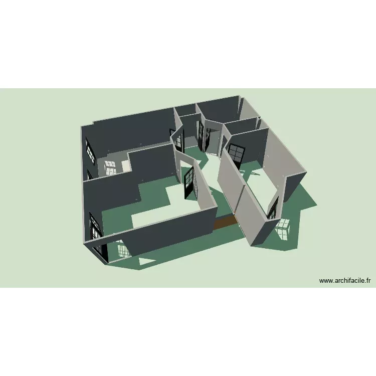 2eme niveau. Plan de 4 Pièces et 27 m² 2eme niveau. Plan de 4 Pièces et 27 m²