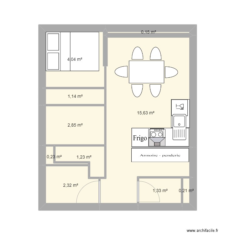 Plan Toussuire 3. Plan de 10 pièces et 29 m2