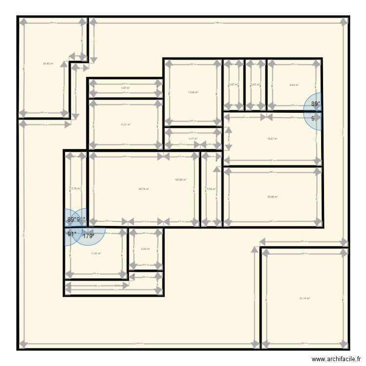 Db h. Plan de 0 pièce et 0 m2