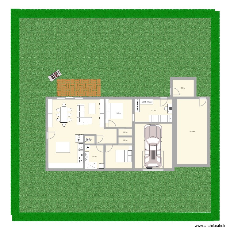 Maison tours nord modifier. Plan de 10 pièces et 136 m2