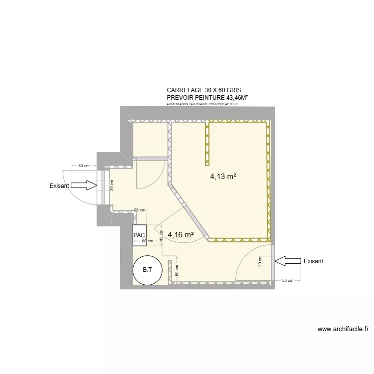 Denis FLEJO SDB PLAN FINAL Avec Cotes. Plan de Denis FLEJO SDB PLAN FINAL Avec Cotes. Plan de