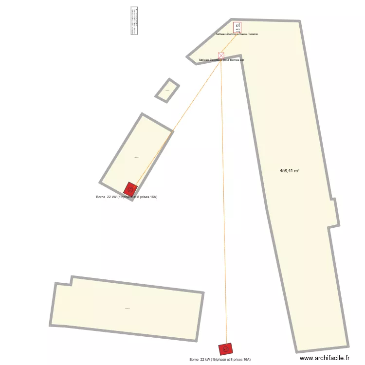 Plans et puissance des bornes &eacute;lectriques place au braque. Plan de 4 Pièces et 672 m²