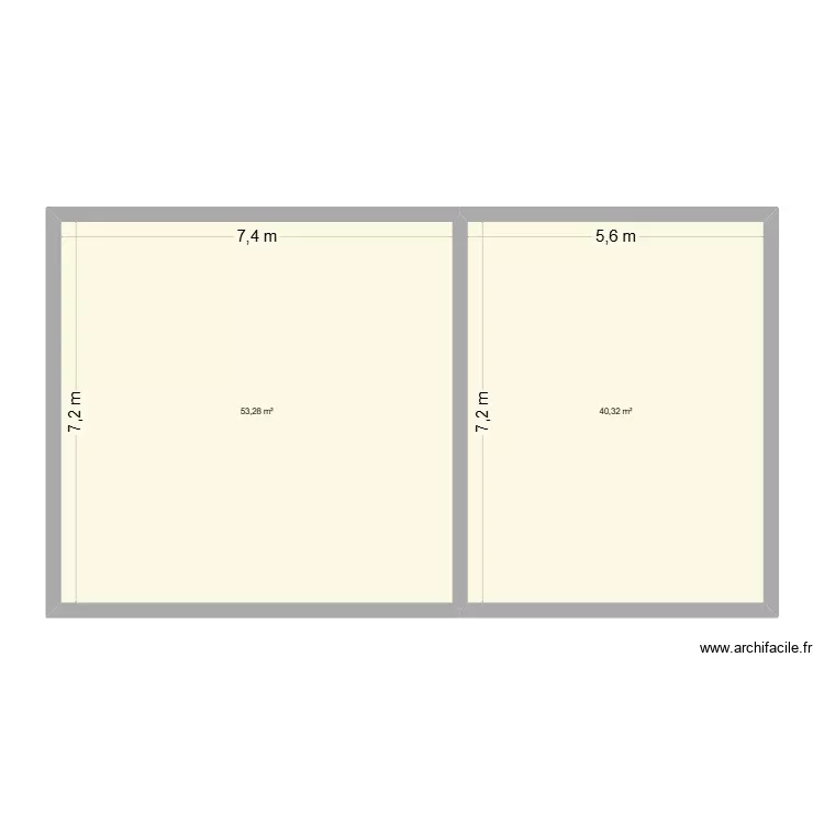 ETAGE 1 ST-d&eacute;sirat. Plan de 2 Pièces et 94 m²