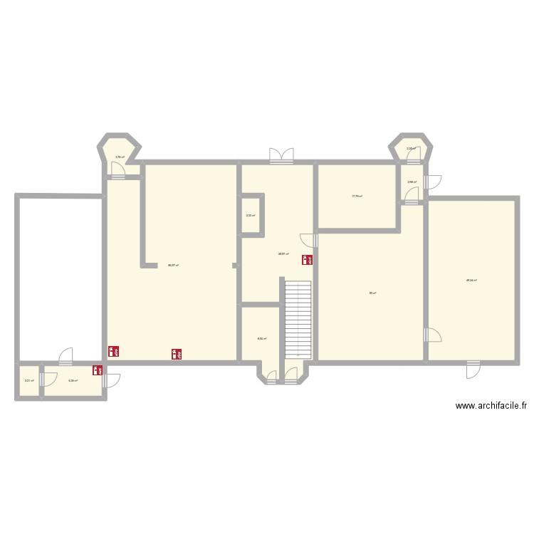 école Bourlers 1. Plan de 12 pièces et 271 m2