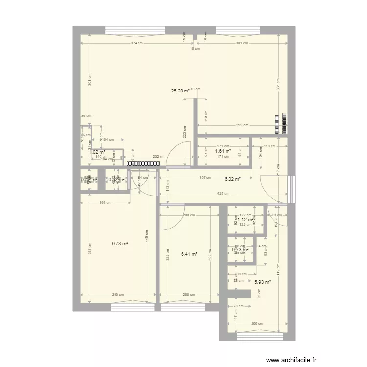 COUBERTIN 55m&sup2;. Plan de 