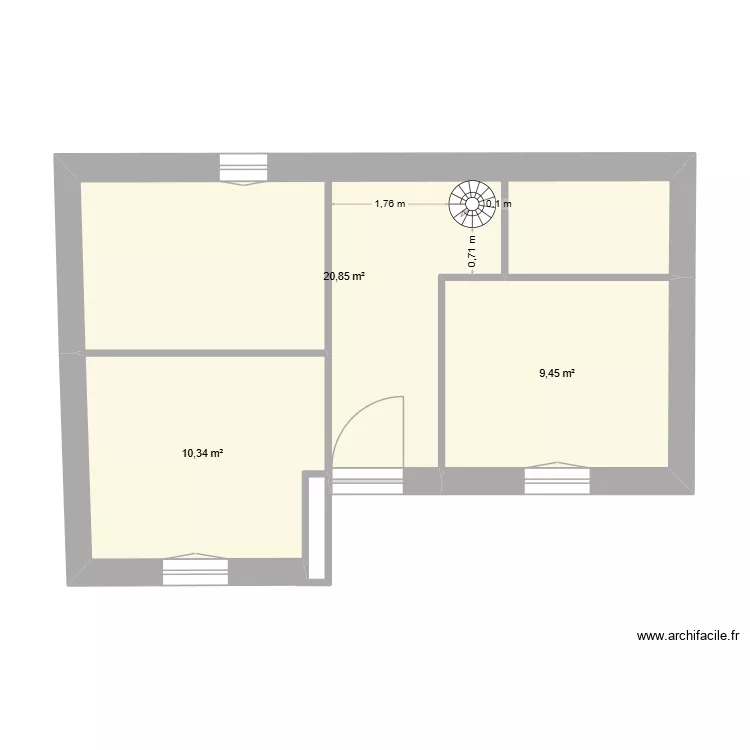 maison michel servet &eacute;tage electricite. Plan de 3  et 41 m²