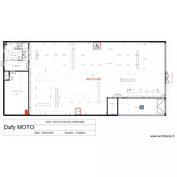 DAFY MOTO PLAN DE CAMPAGNE AMENAGEMENT ver.2U. Plan de 30 et 1514 m² DAFY MOTO PLAN DE CAMPAGNE AMENAGEMENT ver.2U. Plan de 30 et 1514 m²