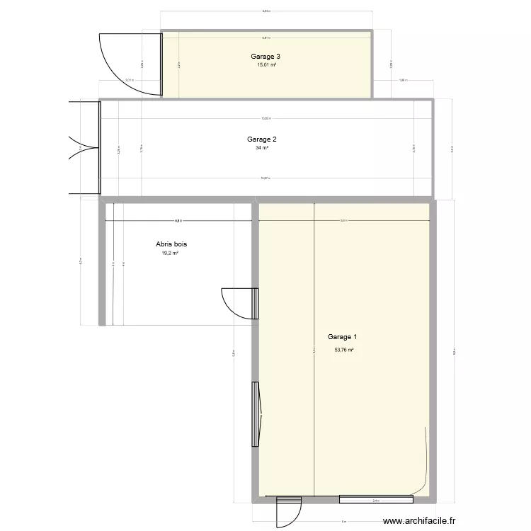 Garage annexe 1. Plan de 
