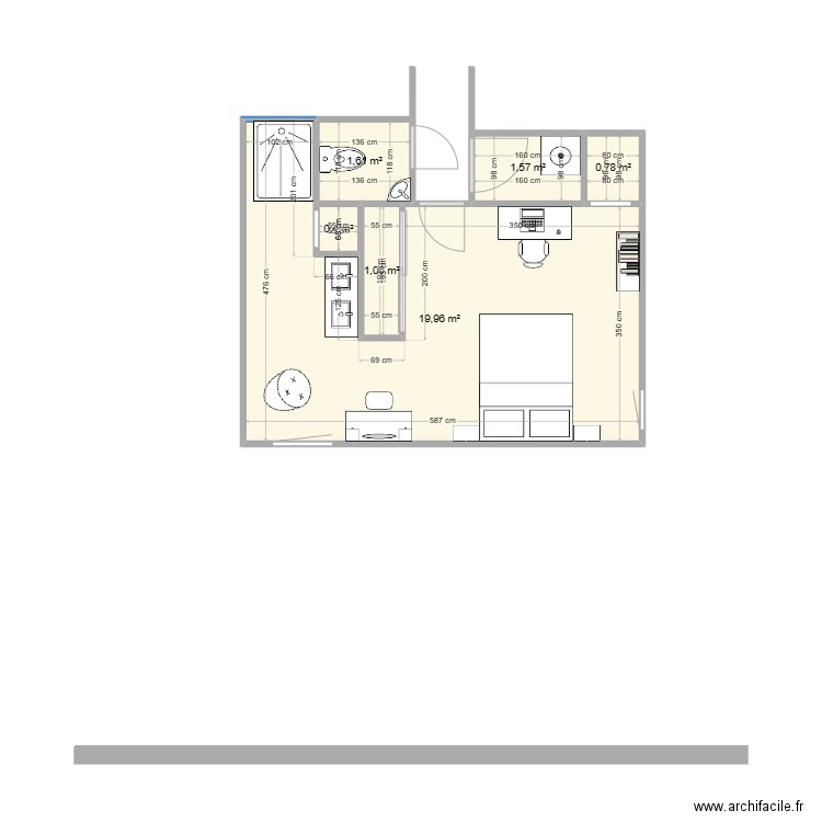 Chambre RDC au 26-02-2024 (2). Plan de 6 pièces et 25 m2