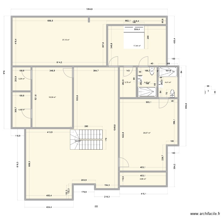 PLAM DE MAS  3. Plan de 11 pièces et 192 m2