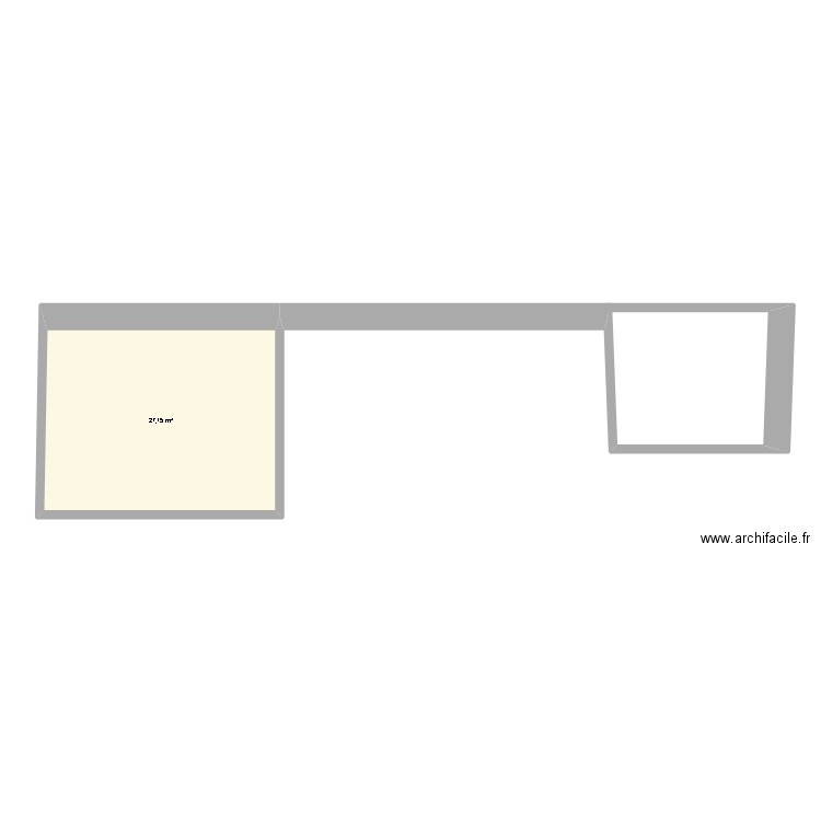 virapin. Plan de 1 pièce et 27 m2