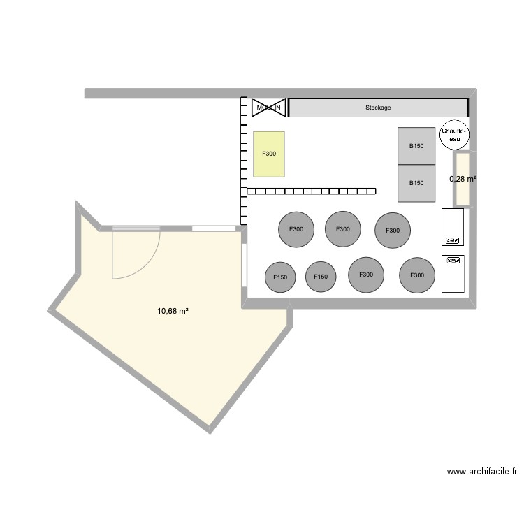 Le Renard 2. Plan de 2 pièces et 11 m2