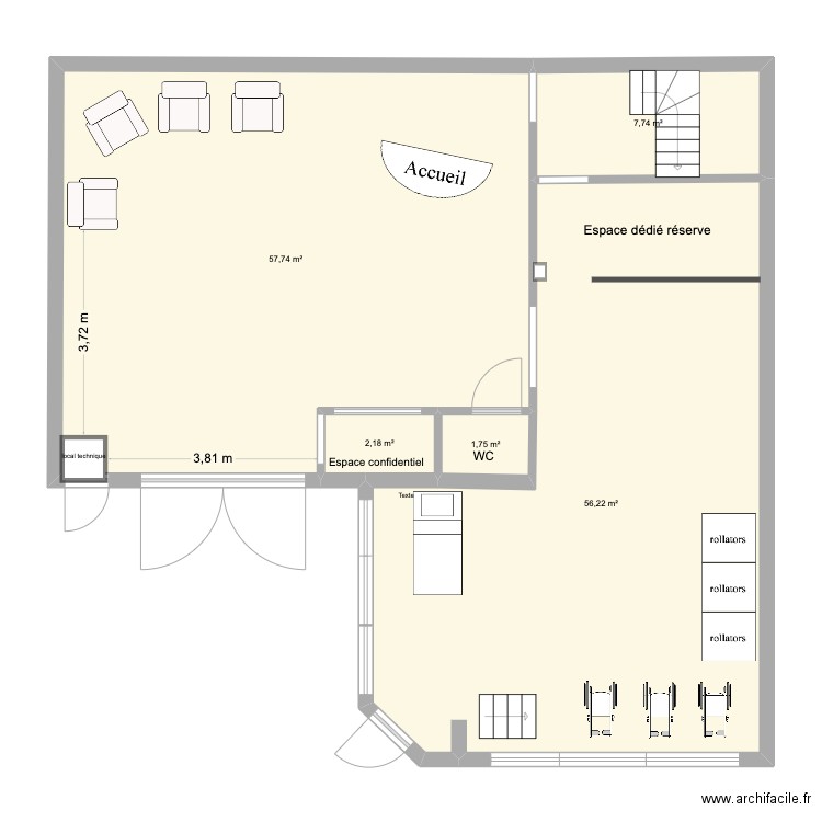 DCM Alençon ZONES 3. Plan de 5 pièces et 126 m2