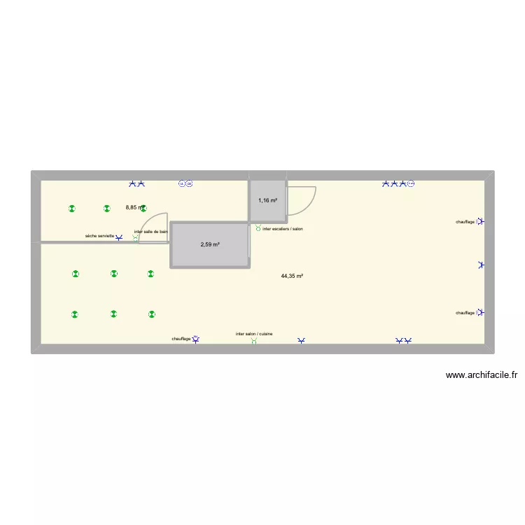 BARTOLINI. Plan de 4 et 57 m² BARTOLINI. Plan de 4 et 57 m²