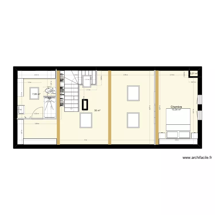 Projet Cordel - C&eacute;tier - Projet v2. Plan de 5  et 57 m²