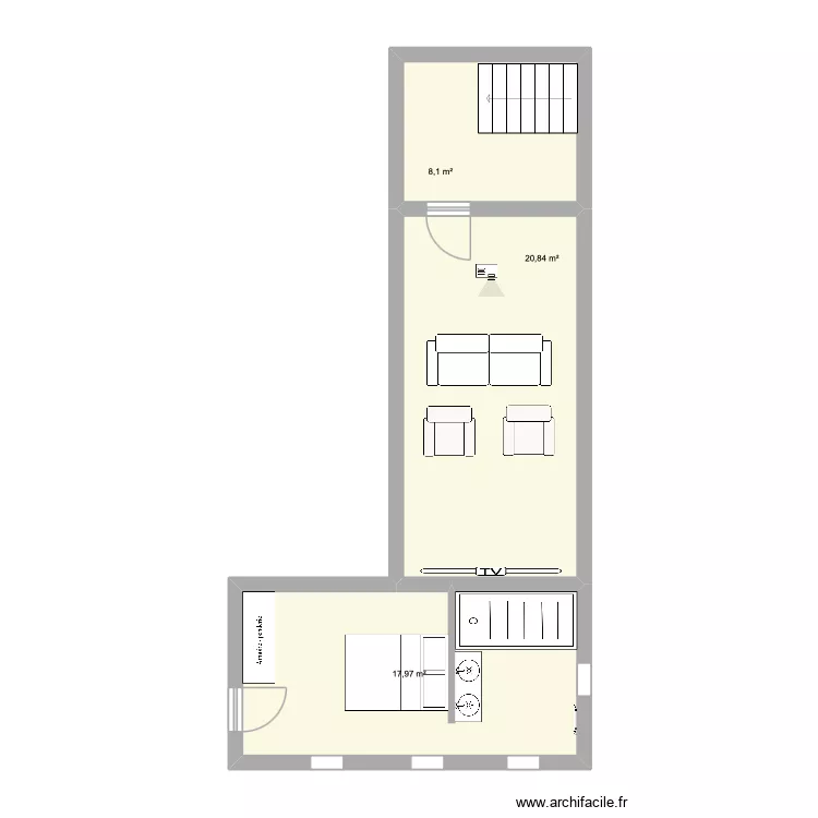 SS - C2. Plan de 3 et 47 m² SS - C2. Plan de 3 et 47 m²