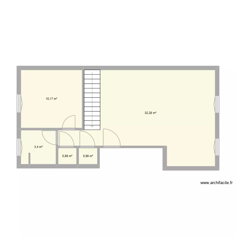 carole rdc origine. Plan de 5  et 48 m²