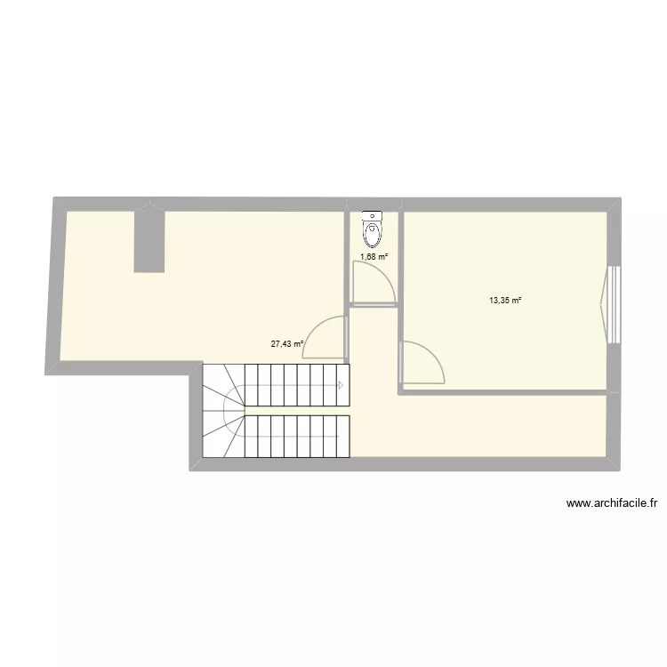 EXISTANT RDC URTIN. Plan de 