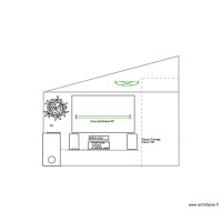 Mur coté TV avec porte