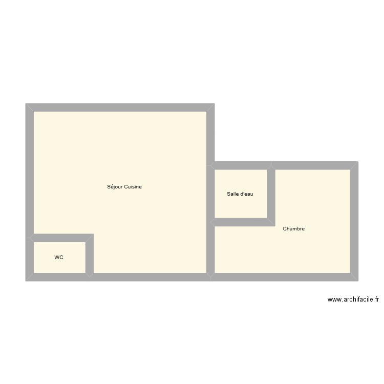 350602332. Plan de 4 pièces et 47 m2