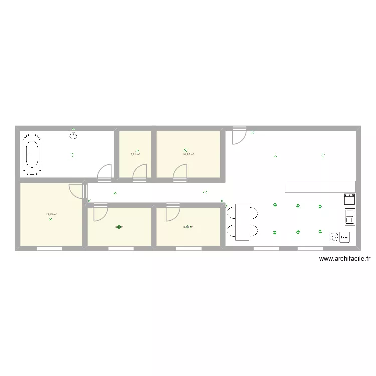 Test. Plan de 5  et 46 m²