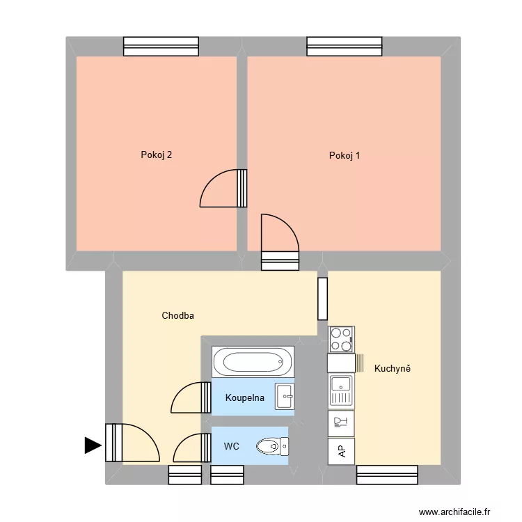 Sadová 138, byt 7. Plan de 11 et 179 m² Sadová 138, byt 7. Plan de 11 et 179 m²