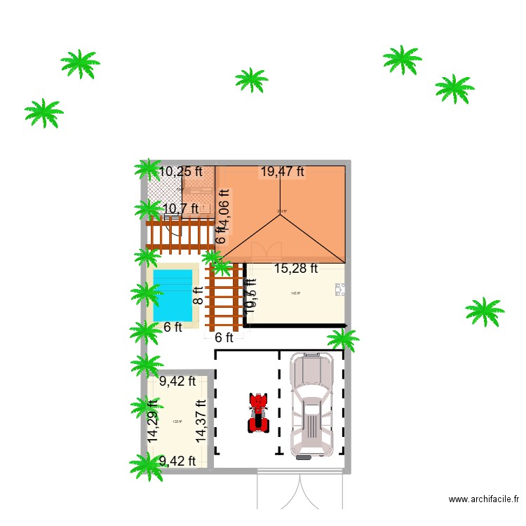 le paru paru 2. Plan de 4 pièces et 58 m2