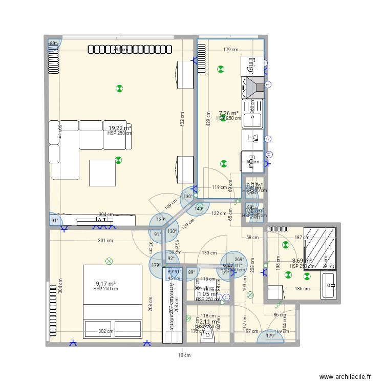 MAISON LUDO. Plan de 9 pièces et 49 m2