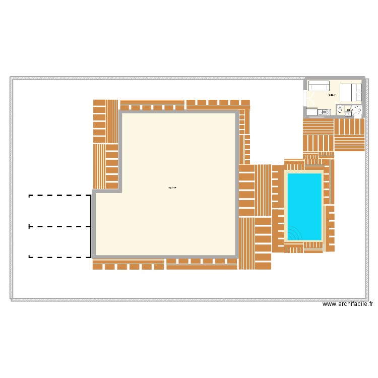 annexe. Plan de 3 pièces et 161 m2