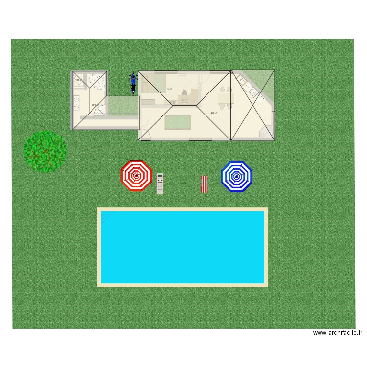 maison mael. Plan de 4 pièces et 75 m2