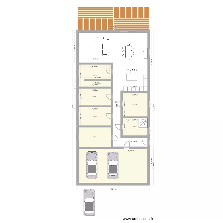 Maison. Plan de 7 et 134 m² Maison. Plan de 7 et 134 m²