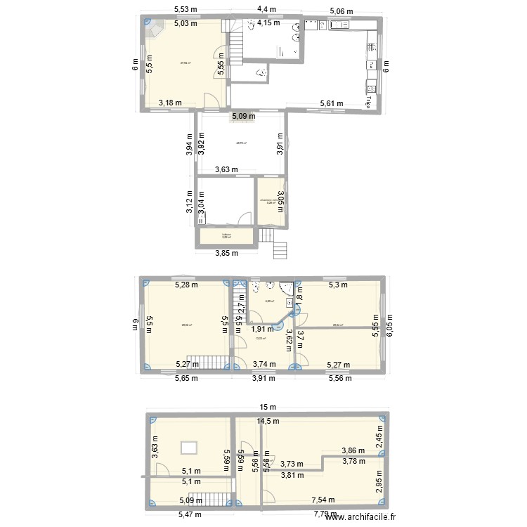 test. Plan de 9 pièces et 213 m2