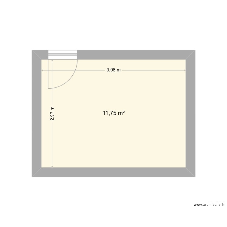 Maison Plan B. Plan de 1 pièce et 12 m2