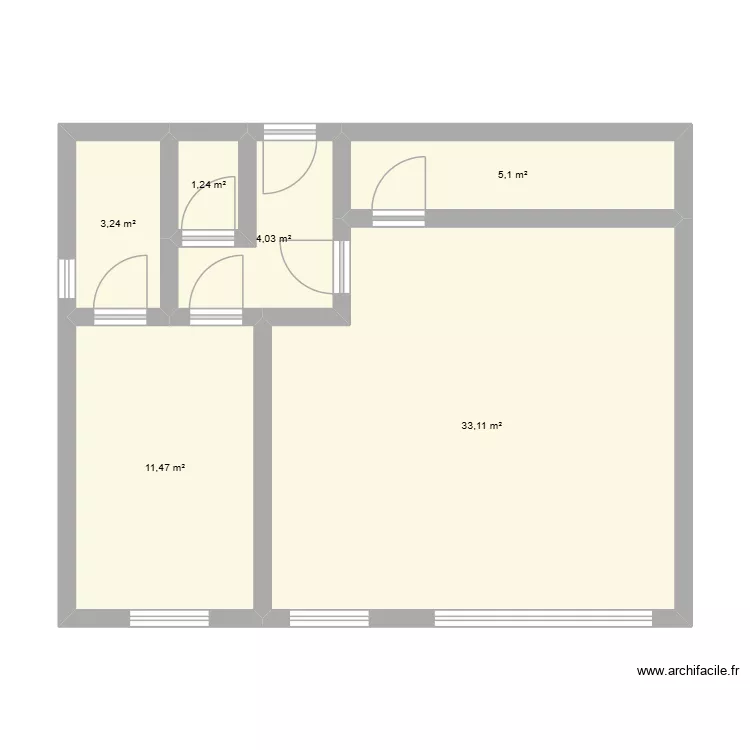Appartement. Plan de 6 et 58 m² Appartement. Plan de 6 et 58 m²